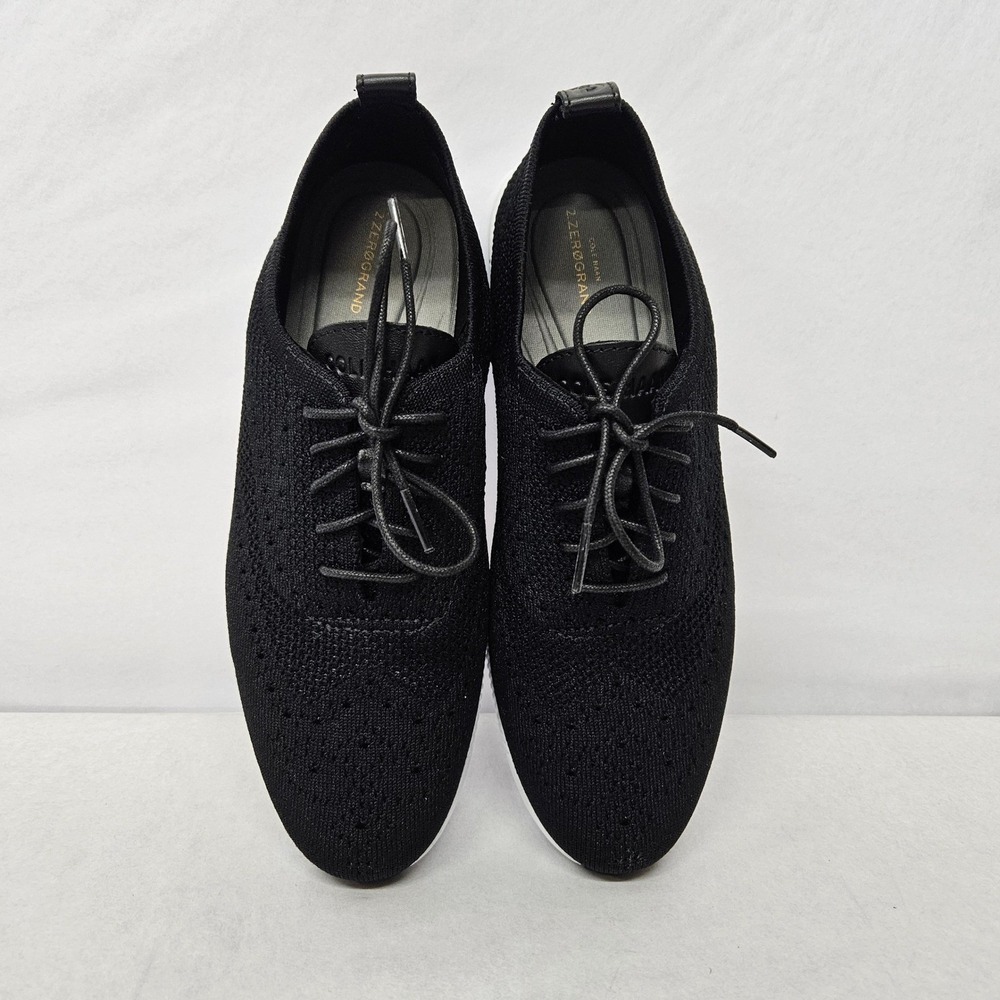 Cole Haan 2 ZeroGrand Stitchlite Oxford Shoes W11511 Black Knit‎ Womens Size 10 - Picture 6 of 11